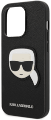 Karl Lagerfeld maskica za iPhone 14 Pro, Saffiano crna (KLHCP14LSAPKHK)