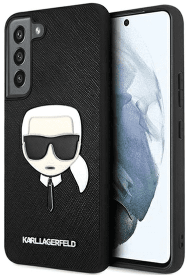 Karl Lagerfeld maskica ​​za Galaxy S22+, Saffiano crna (KLHCS22MSAKHBK)