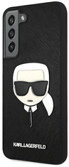 Karl Lagerfeld maskica ​​za Galaxy S22+, Saffiano crna (KLHCS22MSAKHBK)