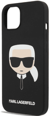 Karl Lagerfeld maskica za iPhone 13, silikonska, crna (KLHCP13MSLKHBK)