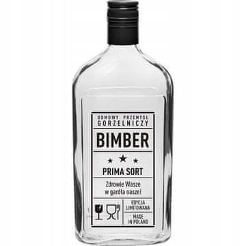 Browin Staklena boca s natpisom Bimber Prima Sort 0,5 l