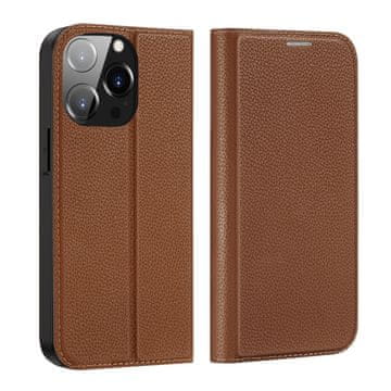 Dux Ducis Skin X2 preklopna maska za iPhone 14 Pro, smeda