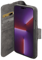 SBS Wallet Stand maskica za iPhone 14 Pro Max, preklopna, crna
