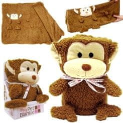 JOKOMISIADA Mekana plišana deka Majmun ZA0724