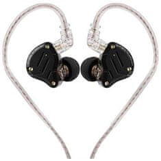 KZ ZSX hybridné HiFi slušalice, crno