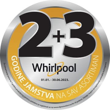 Whirlpool: 2+3 godine jamstva