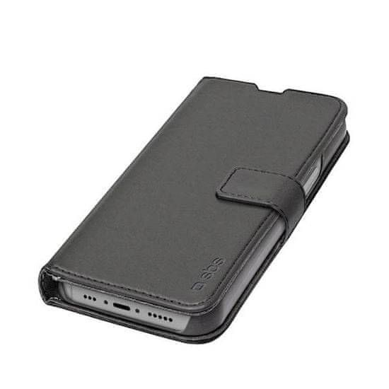 SBS Wallet Stand maskica za iPhone 14 Pro, preklopna, crna