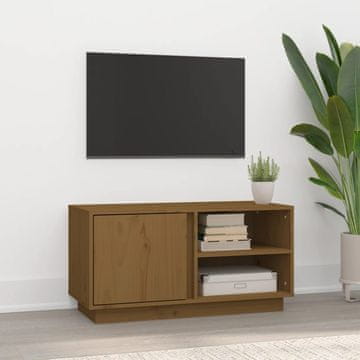 Vidaxl TV ormarić boje meda 80x35x40,5 cm masivni borov drvo