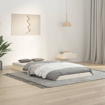 Vidaxl Okvir kreveta Bijeli 90x190 cm Masivni borov drvo