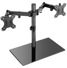 VonHaus dvostruki stolni stalak za monitore do 69 cm, sa staklenom bazom