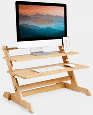 VonHaus Sit & Stand stol za laptop, bambus