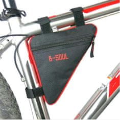 B-SOUL Triangle 1.0 biciklistička torba, crna i crvena