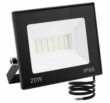 hurtnet LED 20W reflektor crni ravni 6500K IP66