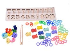 JOKOMISIADA Obrazovne drvene puzzle DIGITS ribolovna štap ZA3109