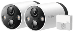 TP-Link Tapo C420S2 3,18 mm vanjska kamera za nadzor dan/noć bežični WiFi 2K QHD crno/bijela 2 kom.