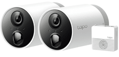 TP-Link Tapo C400S2 3,15 mm vanjska kamera za nadzor dan/noć bežična WiFi FHD crno/bijela 2 kom.