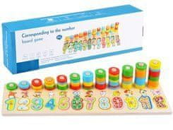 JOKOMISIADA Drvene puzzle ŠARENI BROJEVI ZA3604