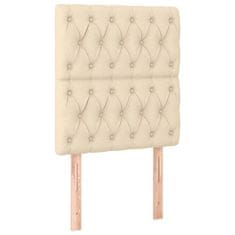 Vidaxl LED uzglavlje krem 80x7x118/128 cm od tkanine