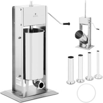 Royal Catering Ručni vertikalni punjač kobasica, 15 l + 4 lijevka