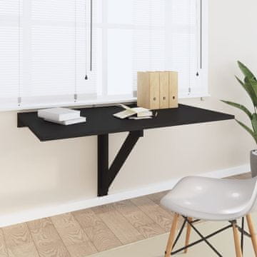 Vidaxl Sklopivi stolić za kavu crni 100x60x56 cm