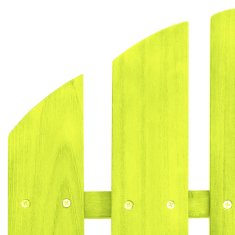 Vidaxl Vrtni dvosjed Adirondack od jelovine s otomanom zeleni
