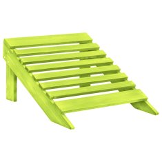 Vidaxl Vrtni dvosjed Adirondack od jelovine s otomanom zeleni