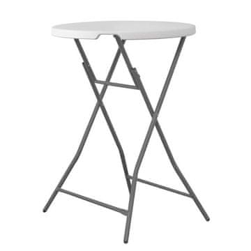 Hendi Sklopivi barski stol za ugostiteljstvo, bijeli, okrugli, promjer 80 cm, do 80 kg - 810958