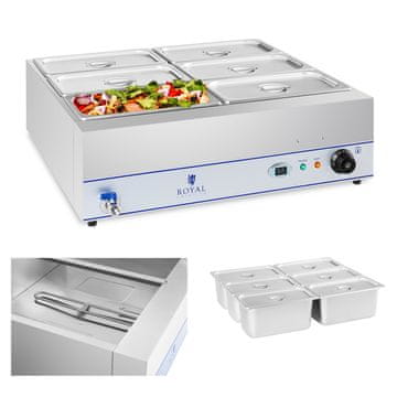Bain-marie bojler s slavinom 6 x GN 1/3 2000W 230V
