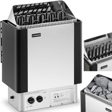 Uniprodo Električna peć za saunu s ugrađenim regulatorom 9-13 m3 do 110C 400 V 9