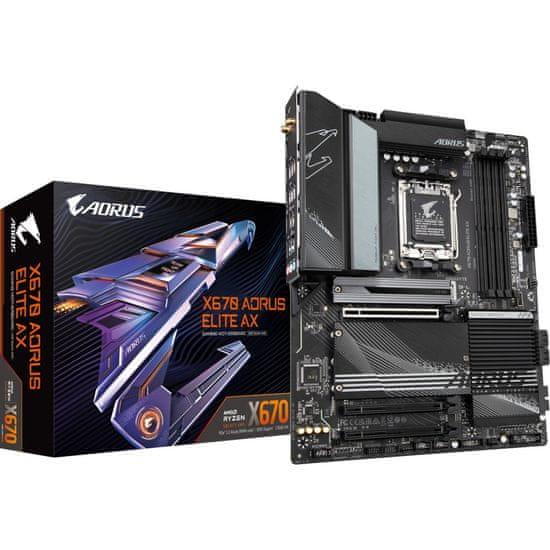 Gigabyte Aorus Elite AX X670 matična ploča, AM5, ATX, DDR5, Wi-Fi