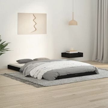 Vidaxl Okvir za krevet crni 120x190 cm masivni borov drvo