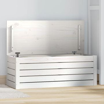 Vidaxl Komoda za pohranu bijela 89x36,5x33 cm masivni bor