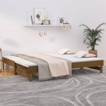 Vidaxl Produžni krevet boje meda 2x (100x200) cm borovina