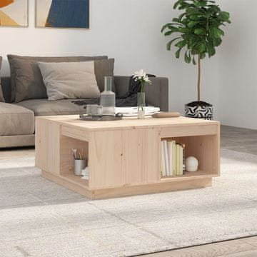 Vidaxl Klub stolić, 80x81x36,5 cm, Masivno borovo drvo