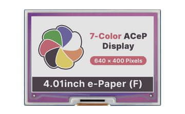 Waveshare 4,01-inčni 7-bojni E-papir E-Ink zaslonski modul za Raspberry Pi