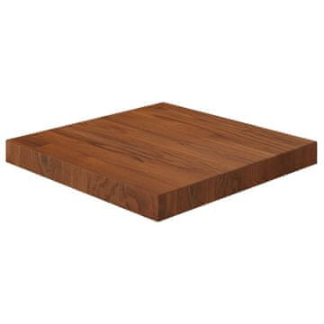 Vidaxl Kvadratna ploča stola tamnosmeđa 40x40x4 cm masivni hrast