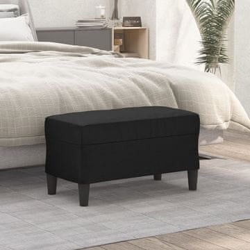 Vidaxl Klupa, crna, 70x35x41 cm, presvučena umjetnom kožom
