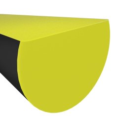 Vidaxl Kutni štitnici 2 kom žuto-crni 4 x 3 x 100 cm PU