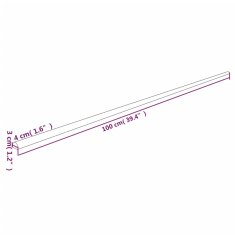 Vidaxl Kutni štitnici 2 kom žuto-crni 4 x 3 x 100 cm PU