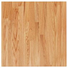 Vidaxl Četvrtasta stolna ploča svjetlosmeđa 50x50x2,5 cm od hrastovine