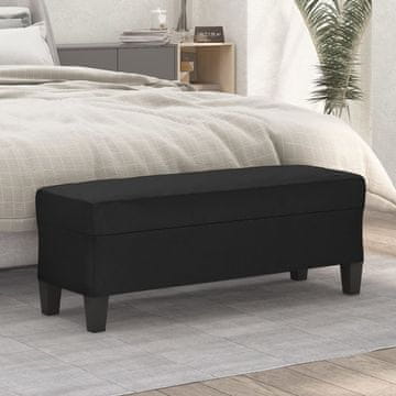 Vidaxl Klupa, crna, 100x35x41 cm, presvučena umjetnom kožom
