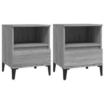 Vidaxl Noćni ormarići 2 kom boja dimljenog smeđi 40x35x50 cm