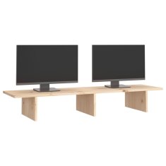 Vidaxl Stalak za monitor 100x27x15 cm od masivne borovine