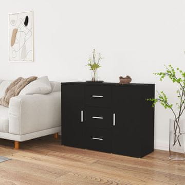 Vidaxl Ormarić, crni, 91 x 29,5 x 65 cm, materijal na bazi drva