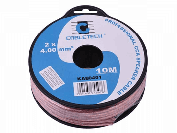 Cabletech Automatski kabel shuttle 10m 2x 4,0 mm proziran