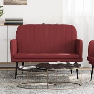 Vidaxl Vinocrvena klupa 107x80x81 cm presvučena umjetnom kožom