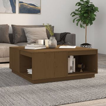 Vidaxl Klub stolić boje meda 100x101x40,5 cm masivni borov drvo
