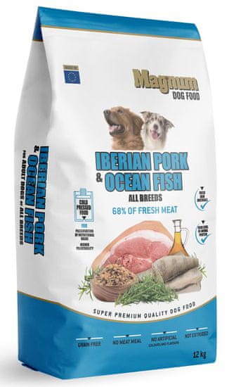 Magnum Iberian Pork & Ocean Fish All Breed hrana za pse svih rasa, 12 kg