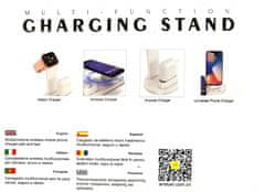 Andowl Punjač s bežičnim punjačem za mobitele, satove, Apple slušalice