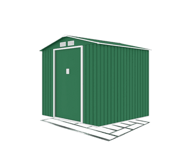 IWHOME Vrtni Skladišni Sklop ARES B 4,07 m² Zelena s Podnom Konstrukcijom